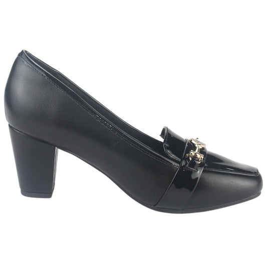 Zapato Chalada Mujer Falerna-1 Negro Casual Tacones Altos Chalada