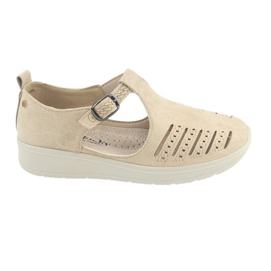 Zapato Chalada Mujer Peny-2 Beige Casual Zapatos Planos Comfort Chalada