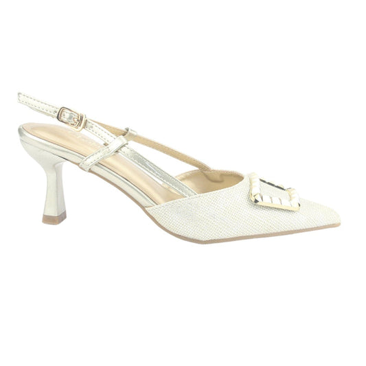 Zapato Chalada Mujer Reggia-1 Dorado Moda Tacones Bajos Chalada