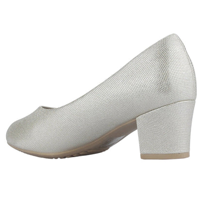 Zapato Mujer Chalada Flexi-70 Dorado Casual Tacones Bajos Chalada