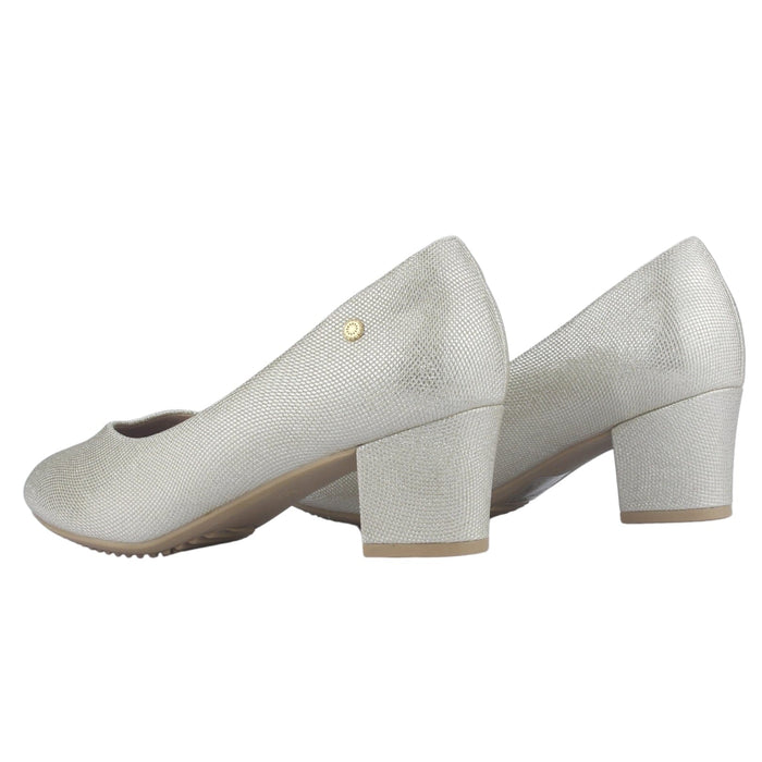Zapato Mujer Chalada Flexi-70 Dorado Casual Tacones Bajos Chalada