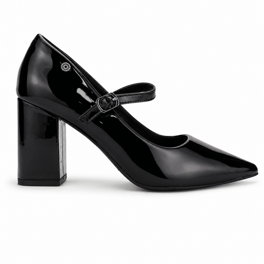 Zapato Negro Mujer Casual Chalada Baldi Tacones Altos Chalada