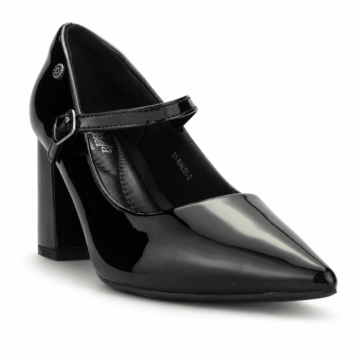 Zapato Negro Mujer Casual Chalada Baldi Tacones Altos Chalada