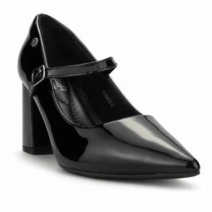 Zapato Negro Mujer Casual Chalada Baldi Tacones Altos Chalada