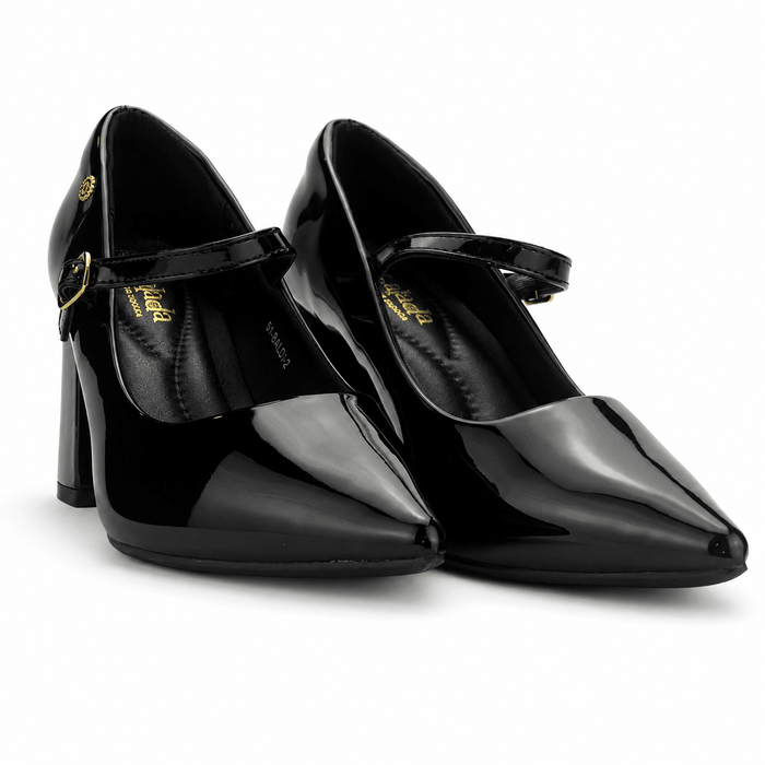Zapato Negro Mujer Casual Chalada Baldi Tacones Altos Chalada