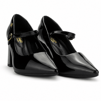 Zapato Negro Mujer Casual Chalada Baldi Tacones Altos Chalada
