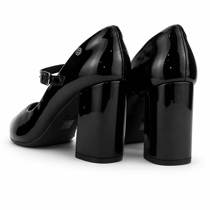 Zapato Negro Mujer Casual Chalada Baldi Tacones Altos Chalada