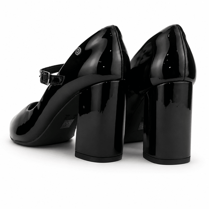 Zapato Negro Mujer Casual Chalada Baldi Tacones Altos Chalada