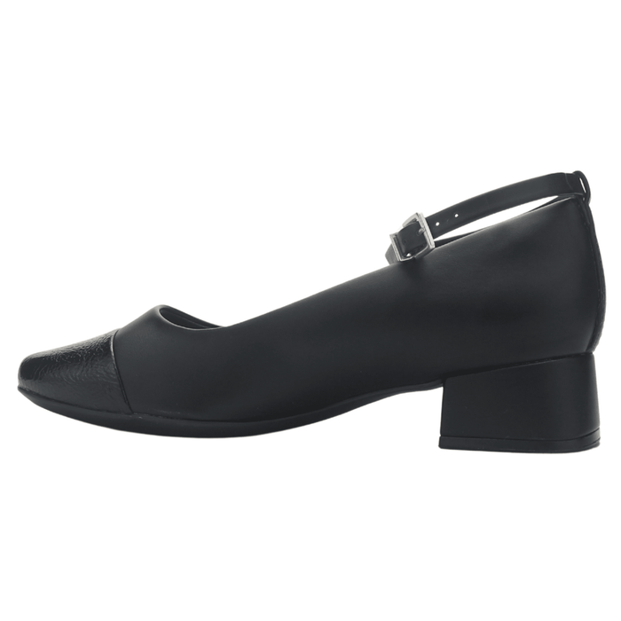 Zapato Negro Mujer Comfortflex 2595403 Casual Tacones Bajos Comfortflex