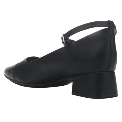 Zapato Negro Mujer Comfortflex 2595403 Casual Tacones Bajos Comfortflex