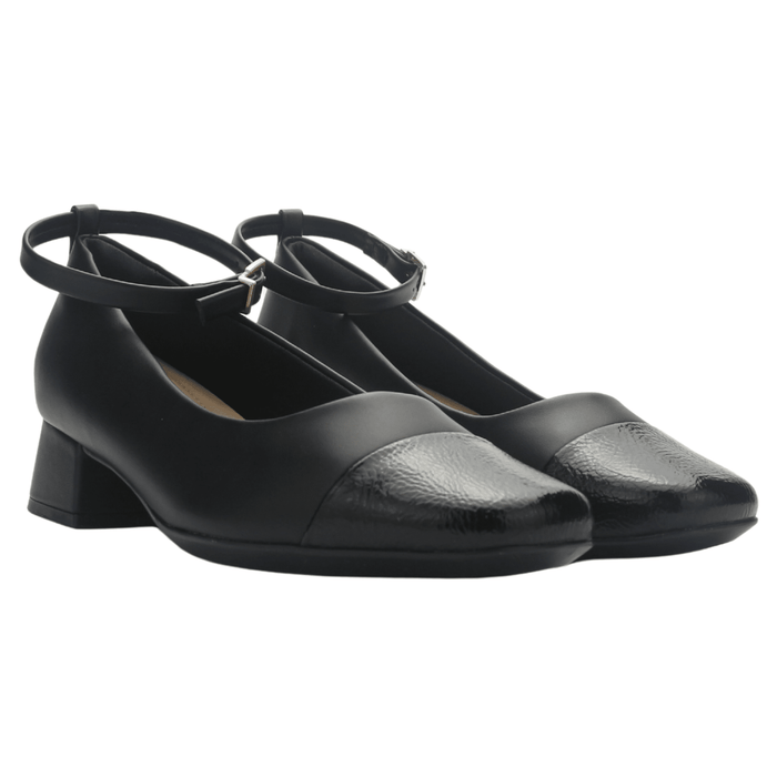 Zapato Negro Mujer Comfortflex 2595403 Casual Tacones Bajos Comfortflex