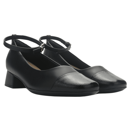 Zapato Negro Mujer Comfortflex 2595403 Casual Tacones Bajos Comfortflex