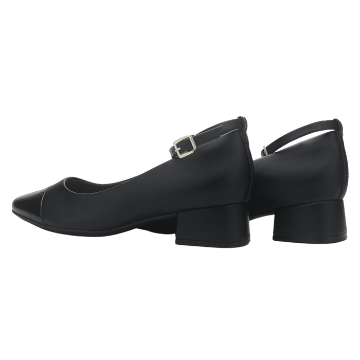 Zapato Negro Mujer Comfortflex 2595403 Casual Tacones Bajos Comfortflex