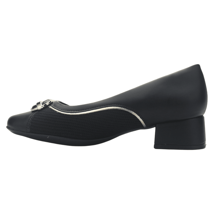 Zapato Negro Mujer Comfortflex 2595404 Casual Tacones Bajos Comfortflex