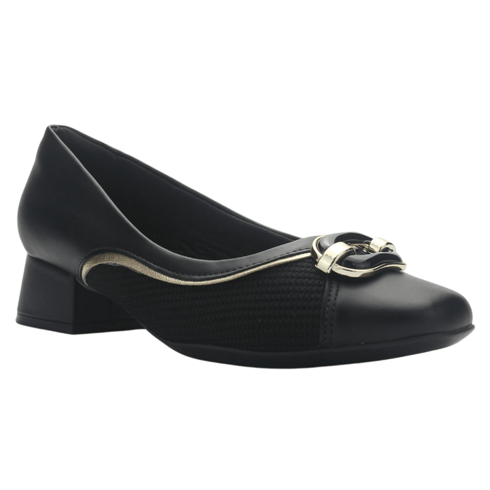 Zapato Negro Mujer Comfortflex 2595404 Casual Tacones Bajos Comfortflex