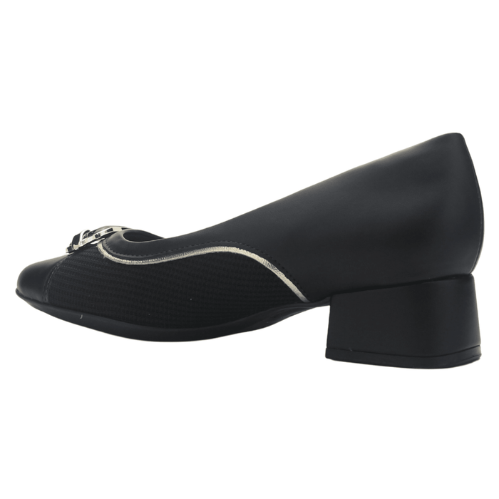 Zapato Negro Mujer Comfortflex 2595404 Casual Tacones Bajos Comfortflex