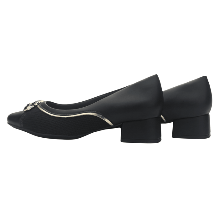 Zapato Negro Mujer Comfortflex 2595404 Casual Tacones Bajos Comfortflex