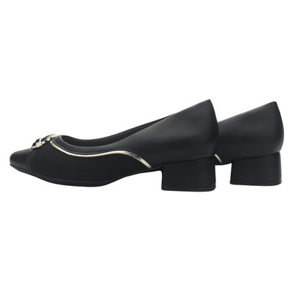 Zapato Negro Mujer Comfortflex 2595404 Casual Tacones Bajos Comfortflex