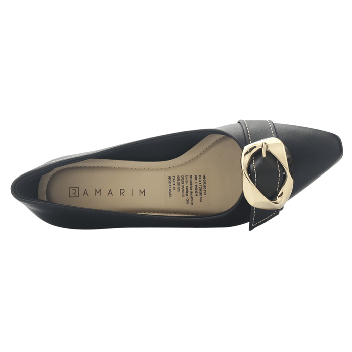 Zapato Negro Mujer Ramarim 2551203 Casual Tacones Bajos Ramarim