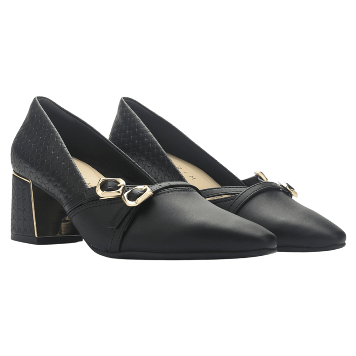 Zapato Negro Mujer Ramarim 2551204 Casual Tacones Bajos Ramarim