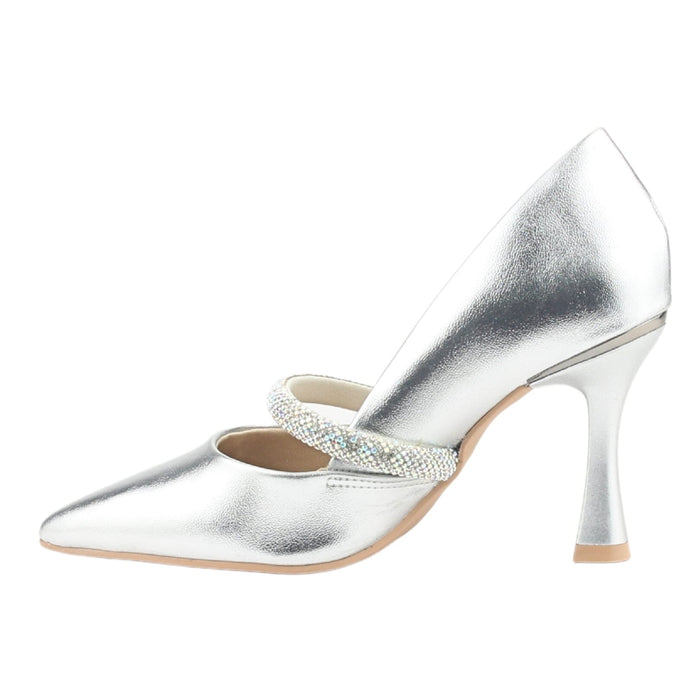 Zapato Ramarim Mujer 2418103 Plateado Casual Tacones Altos Ramarim