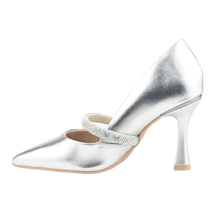 Zapato Ramarim Mujer 2418103 Plateado Casual Tacones Altos Ramarim