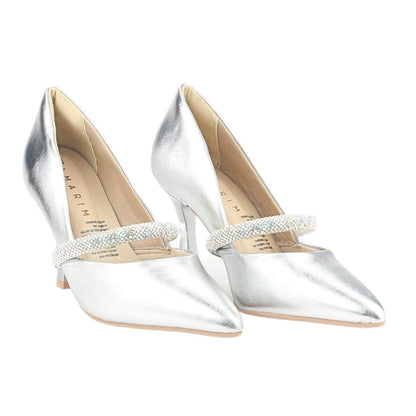 Zapato Ramarim Mujer 2418103 Plateado Casual Tacones Altos Ramarim
