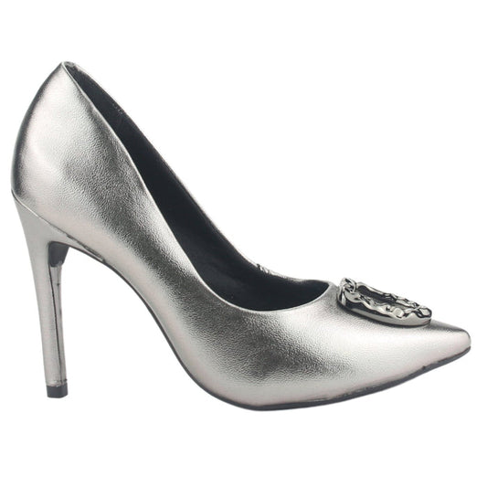 Zapato Ramarim Mujer 2494122 Plateado Casual Tacones Altos Ramarim