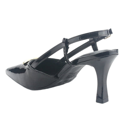 Zapato Via Marte Mujer 029-002-01 Negro Casual Tacones Altos Via Marte