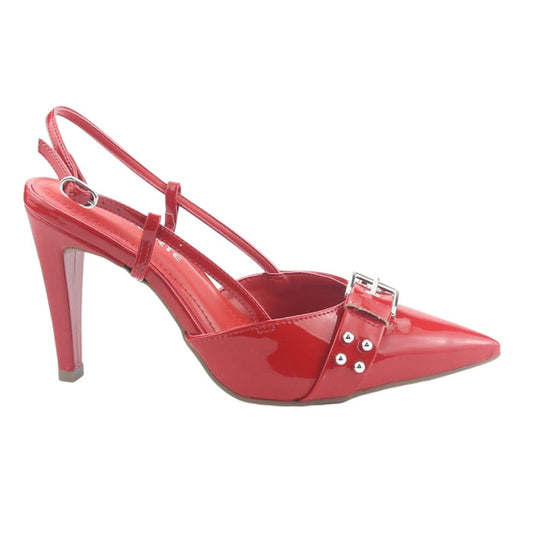 Zapato Via Marte Mujer 044-014-03 Rojo Casual Tacones Altos Via Marte