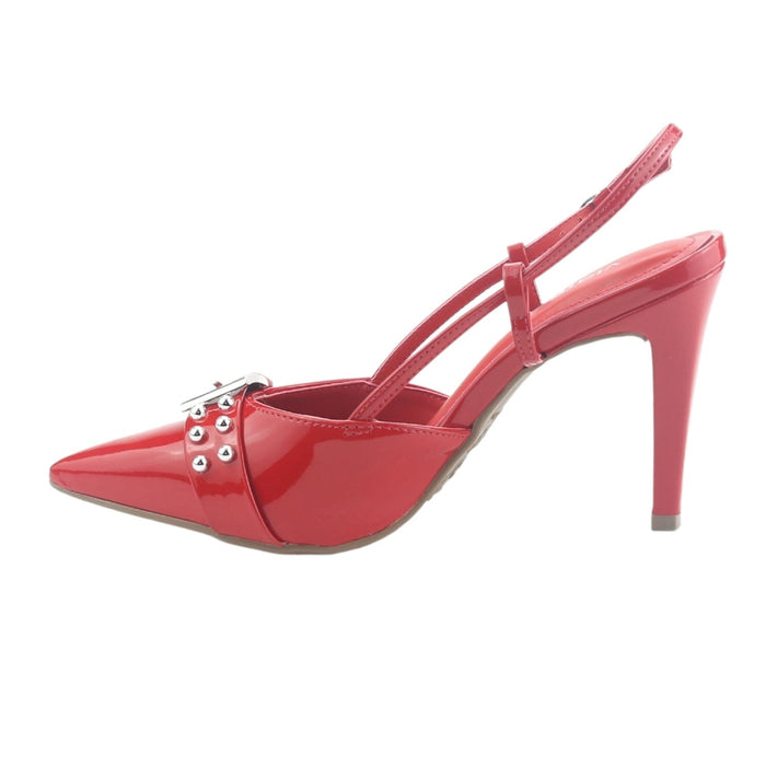 Zapato Via Marte Mujer 044-014-03 Rojo Casual Tacones Altos Via Marte