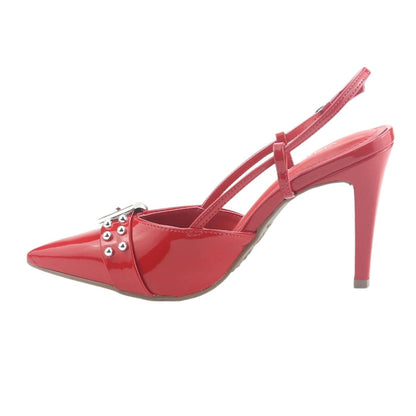 Zapato Via Marte Mujer 044-014-03 Rojo Casual Tacones Altos Via Marte
