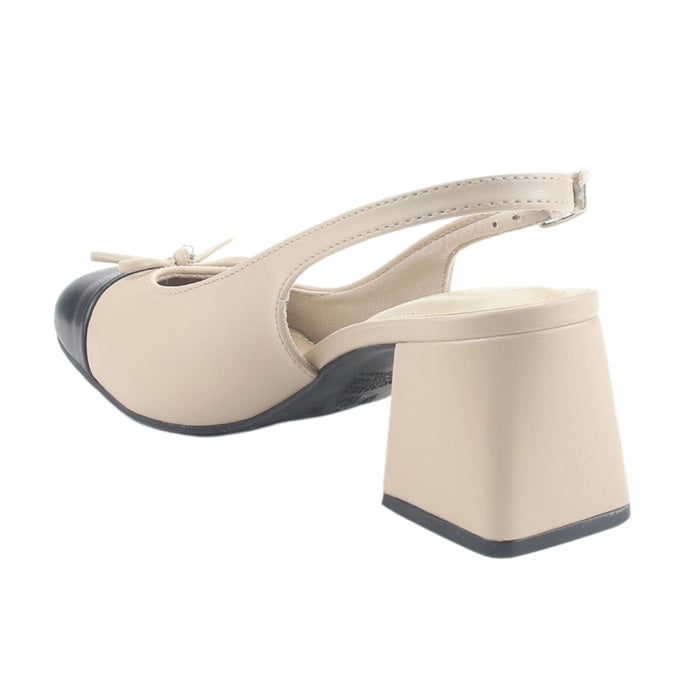 Zapato Via Marte Mujer 067-001-01 Nude Casual Tacones Altos Via Marte