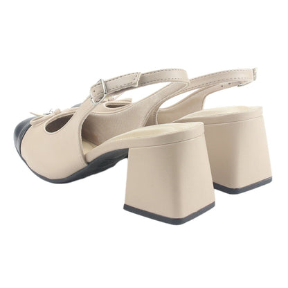Zapato Via Marte Mujer 067-001-01 Nude Casual Tacones Altos Via Marte