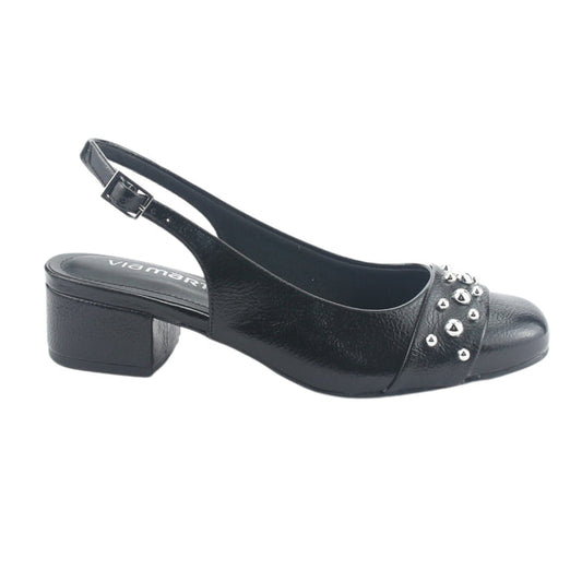 Zapato Via Marte Mujer 070-008-01 Negro Casual Tacones Bajos Via Marte
