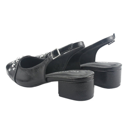 Zapato Via Marte Mujer 070-008-01 Negro Casual Tacones Bajos Via Marte