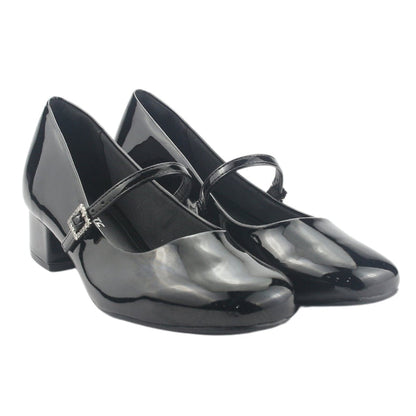 Zapato Via Marte Mujer 070-012-01 Negro Casual Tacones Bajos Via Marte