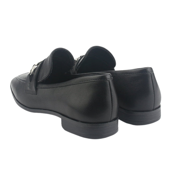 Zapato Via Marte Mujer 075-007-01 Negro Casual Mocasines Planos Via Marte