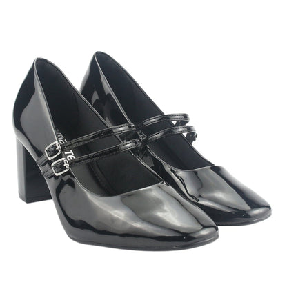 Zapato Via Marte Mujer 153-001-01 Negro Casual Tacones Altos Via Marte