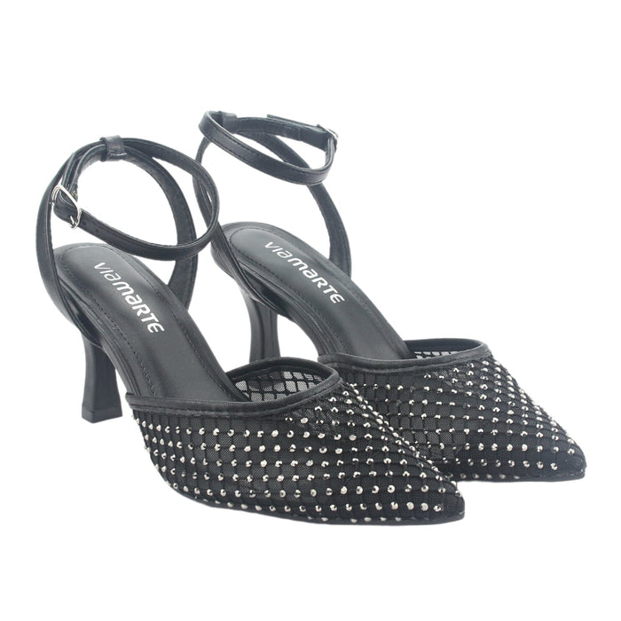 Zapato Via Marte Mujer 185-001-01 Negro Casual Tacones Altos Via Marte