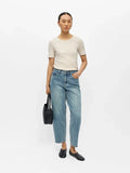 Zoe Barrel Leg Jeans (Light Blue)