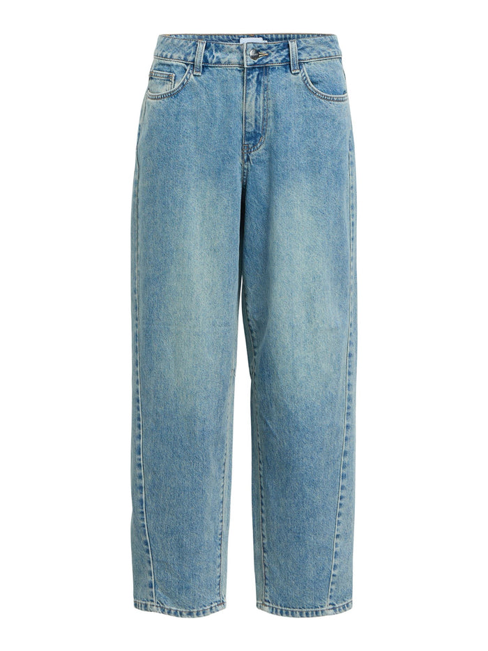 Zoe Barrel Leg Jeans (Light Blue)